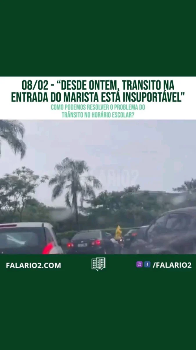 Com a volta as aulas estamos recebendo muitas reclamações a respeito do trânsito próxima a escolas e creches.