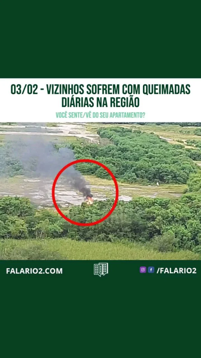 Queimada alguns terrenos atrás da Rede Sarah.