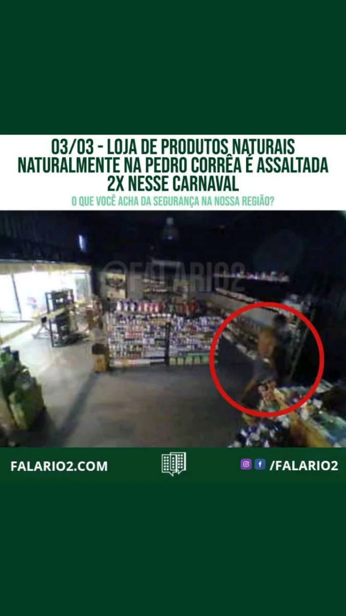 A loja Naturalmente ( @naturalmenteshop.com.br ) foi vítima de 2 ocorrências seguidas durante o carnaval, nos dias 01/03 e