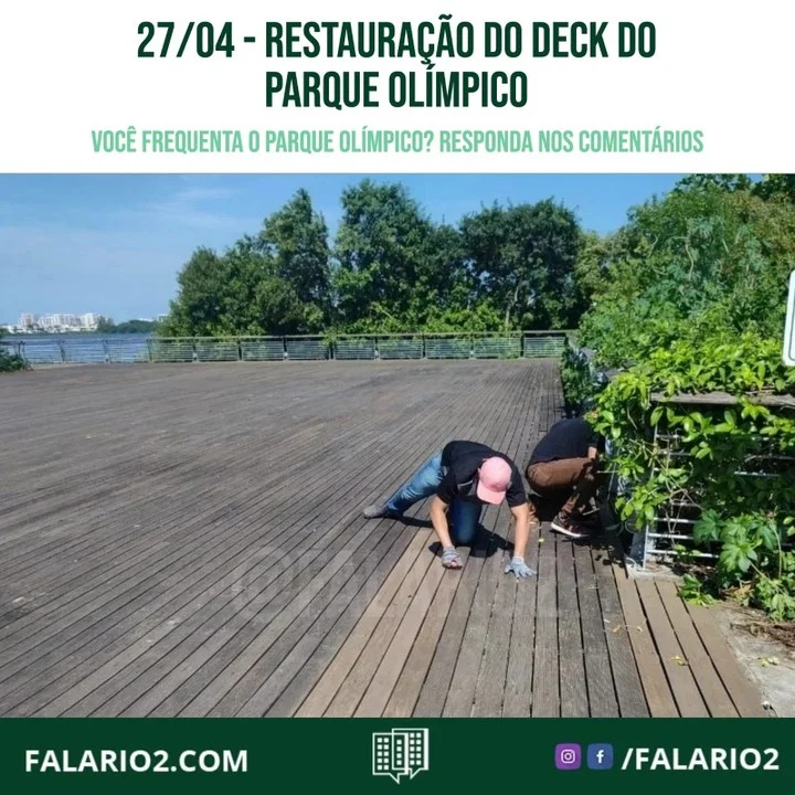Início da restauração do deck no Live Site.