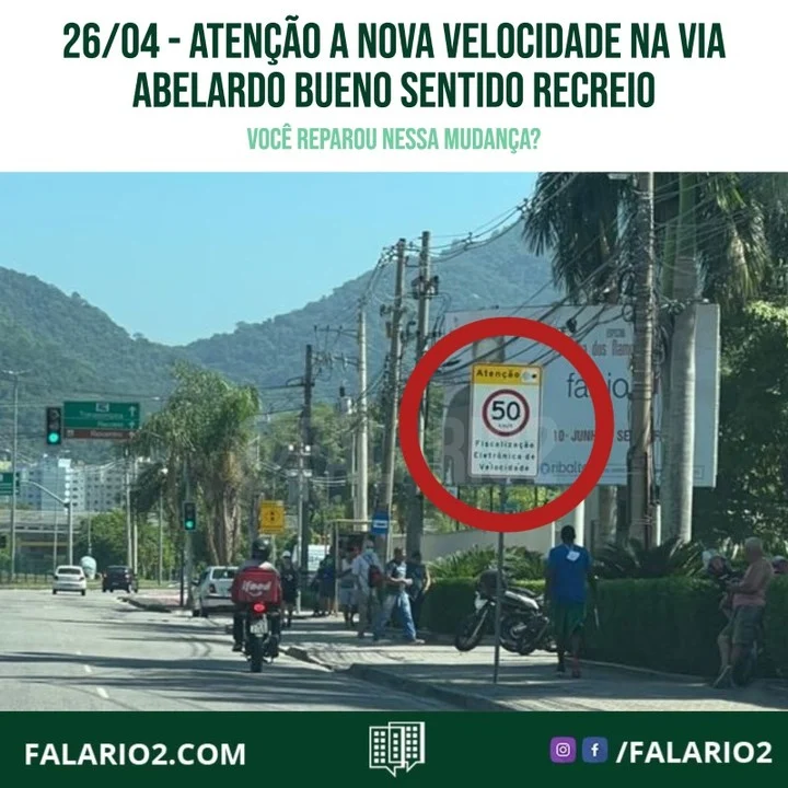 A velocidade anteriormente era de 60km/h