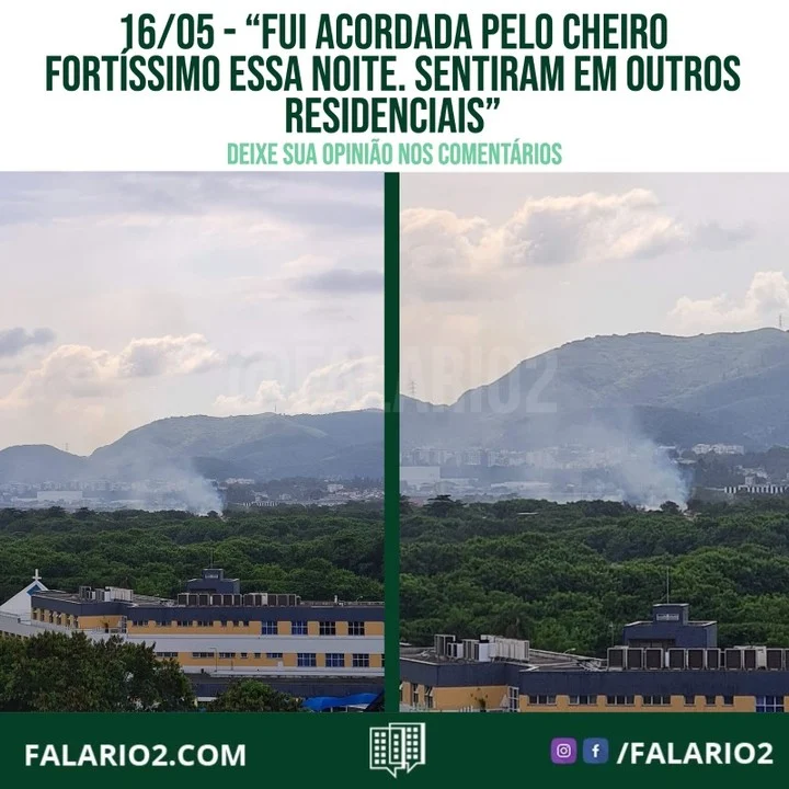 "Moro no Sicilia e fui acordada pelo cheiro fortíssimo essa noite.
