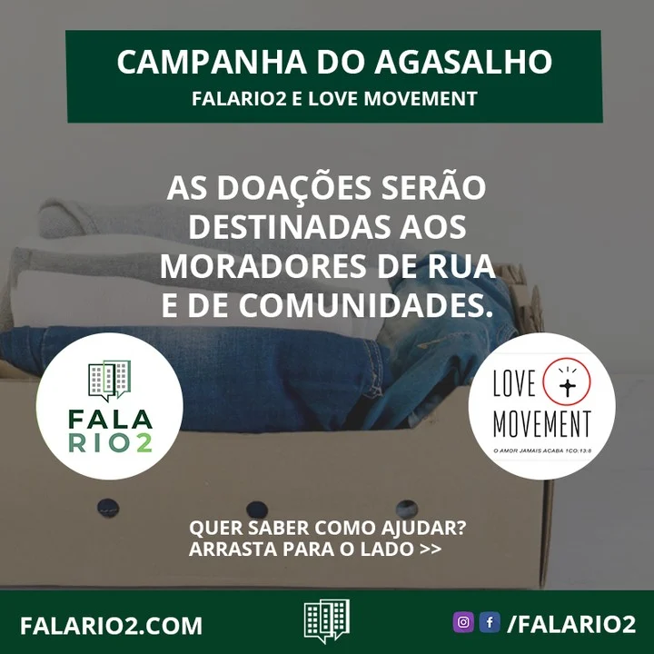 O @FalaRio2 se uniu a ONG @lovemovement2020 para distribuir agasalhos a moradores de rua e de comunidades.