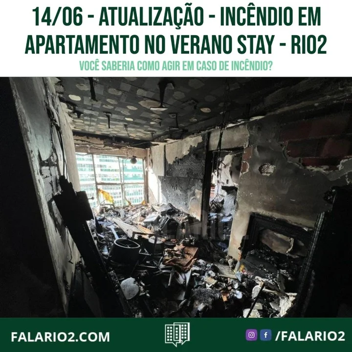 "Sobre a ocorrência do incêndio.