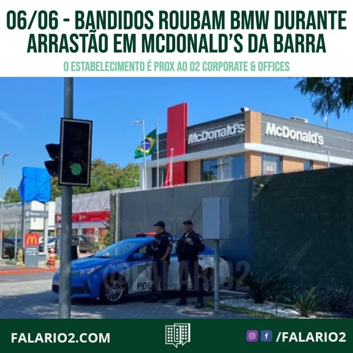 Oito criminosos armados com fuzis, fizeram um arrastão, no início da madrugada desta segunda-feira (06/06) em uma unidade do