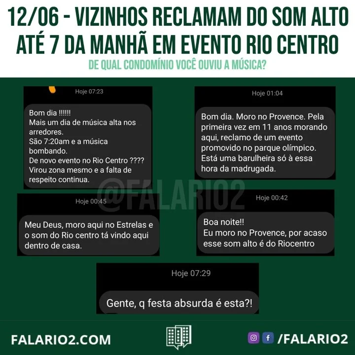 Algumas das dezenas de reclamações que recebemos a respeito do evento "Só Track Boa" realizado entre os dias 11 e 12 de