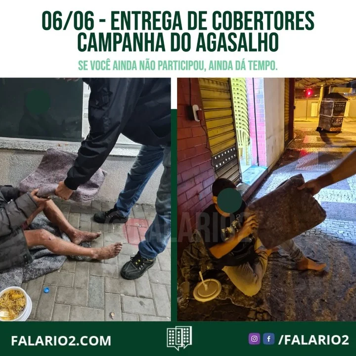 Obrigada aos que participaram da campanha do agasalho.
