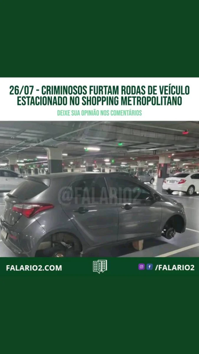 "Estou até agora sem acreditar no que aconteceu ainda pouco no Shopping Metropolitano em 26.07.2022