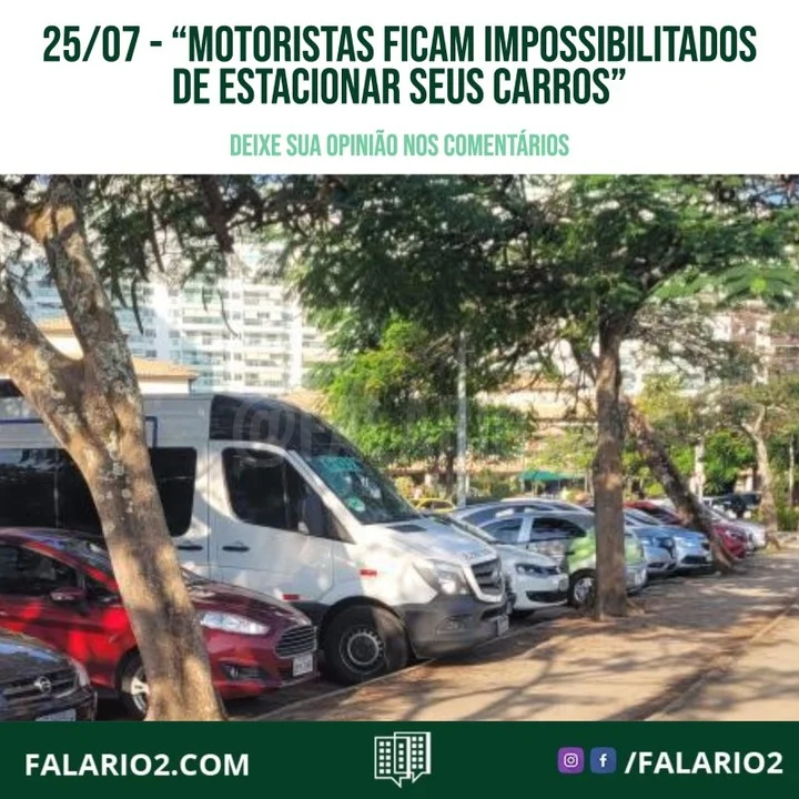 "Os motoristas de vans e microônibus, poderiam ter um pouco de bom-senso, motoristas necessitam estacionar seus carros e