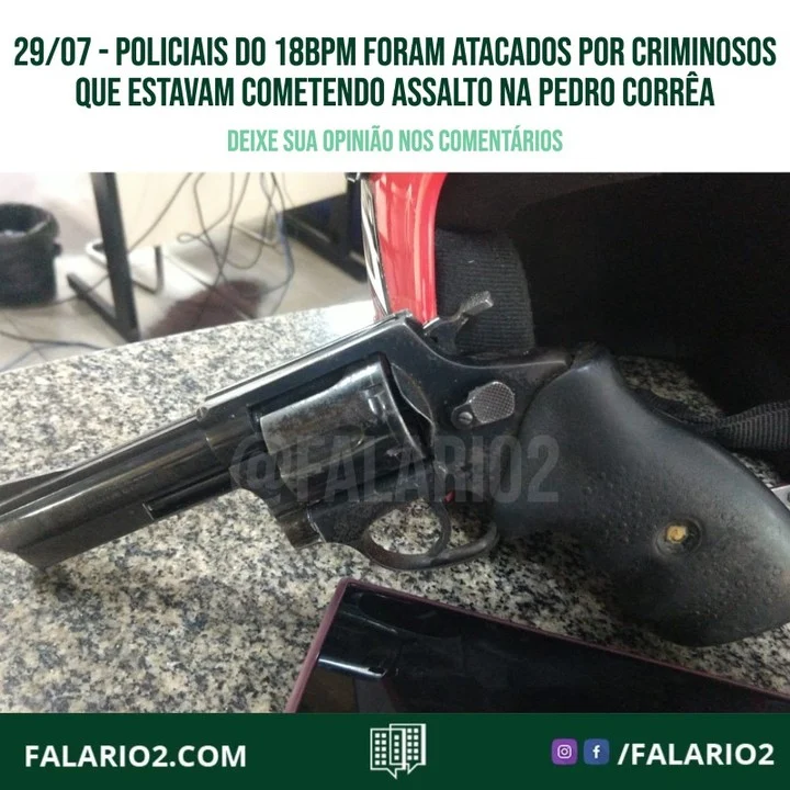 Policiais militares do #18BPM foram atacados por criminosos que estavam cometendo assalto na Estr.