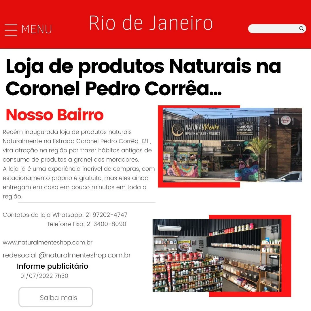 Recado da @naturalmenteshop.com.br para nossos vizinhos