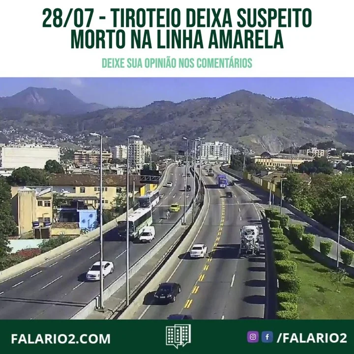 Um suspeito morreu na noite desta quinta-feira (28) depois de uma troca de tiros com policiais militares, na Linha Amarela.
