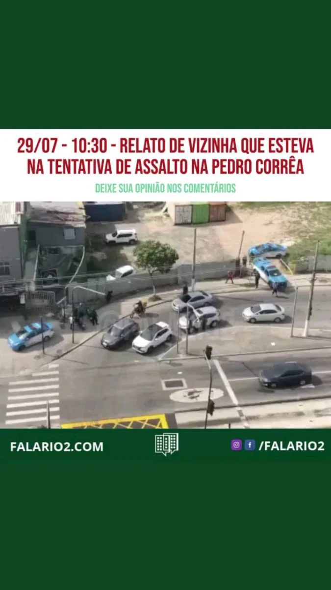"Oi pessoal queria comunicar aqui hoje, eu tava saindo do Cidade Jardim
