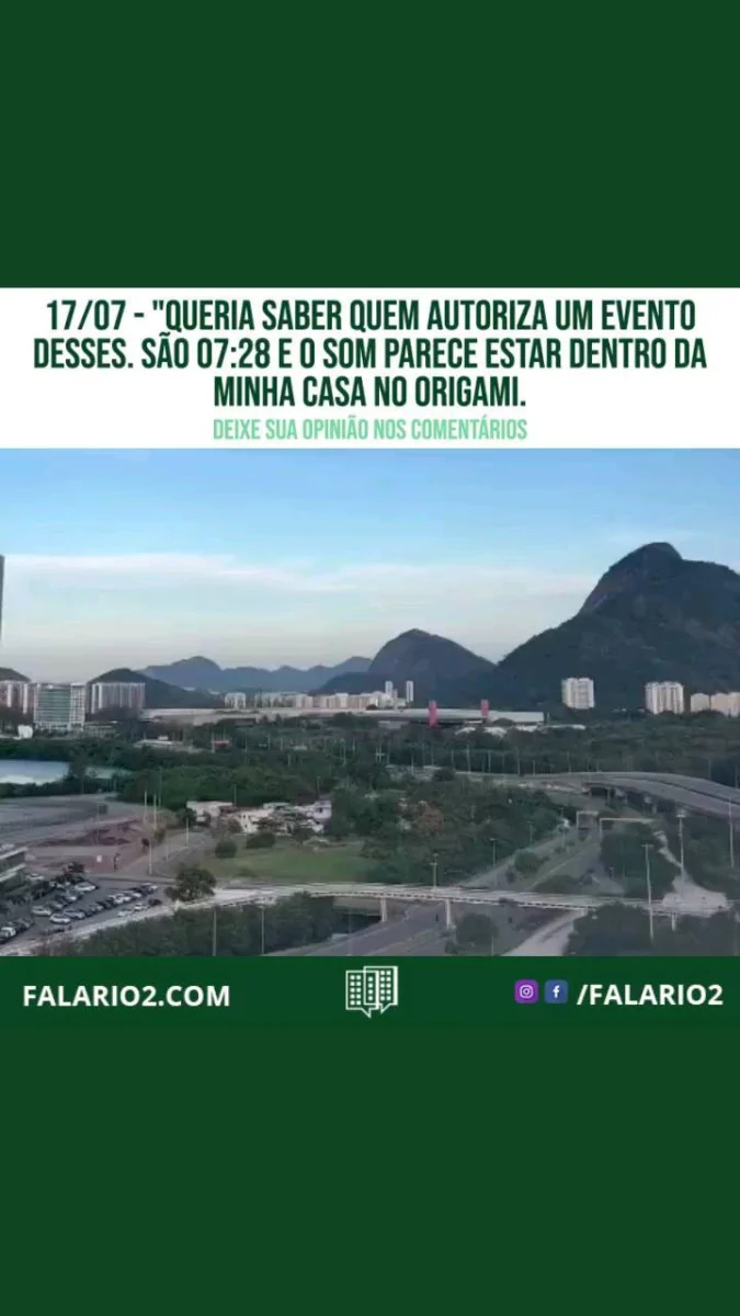 "Queria saber quem autoriza um evento desses.