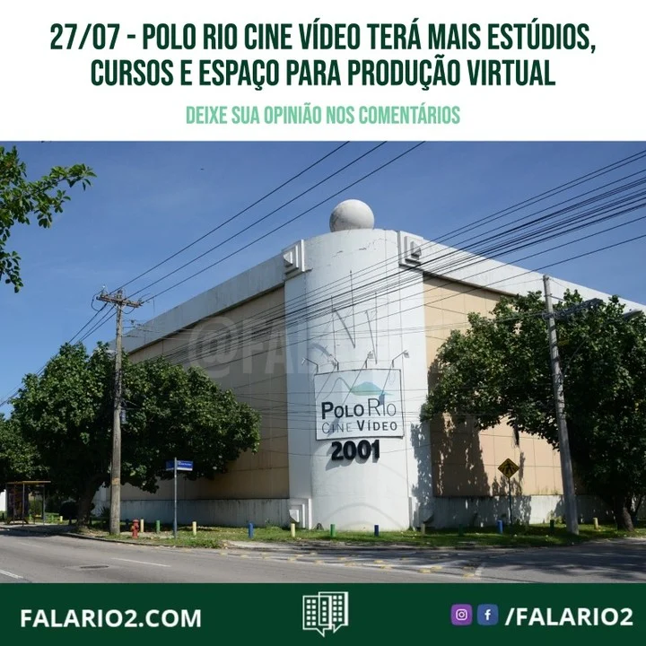 Criado pela prefeitura em 1988, o Polo Rio Cine Vídeo, um dos mais importantes centros de produção cinematográfica do Rio,