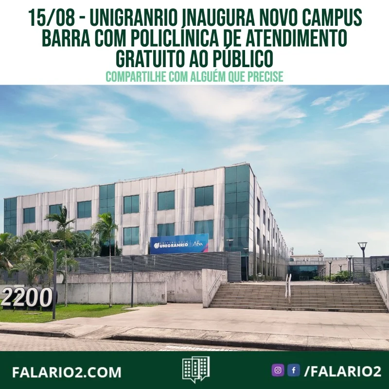 A nova unidade, além de abrigar cerca de 2.200 mil alunos de seis cursos da área da saúde, passa a ser um centro de