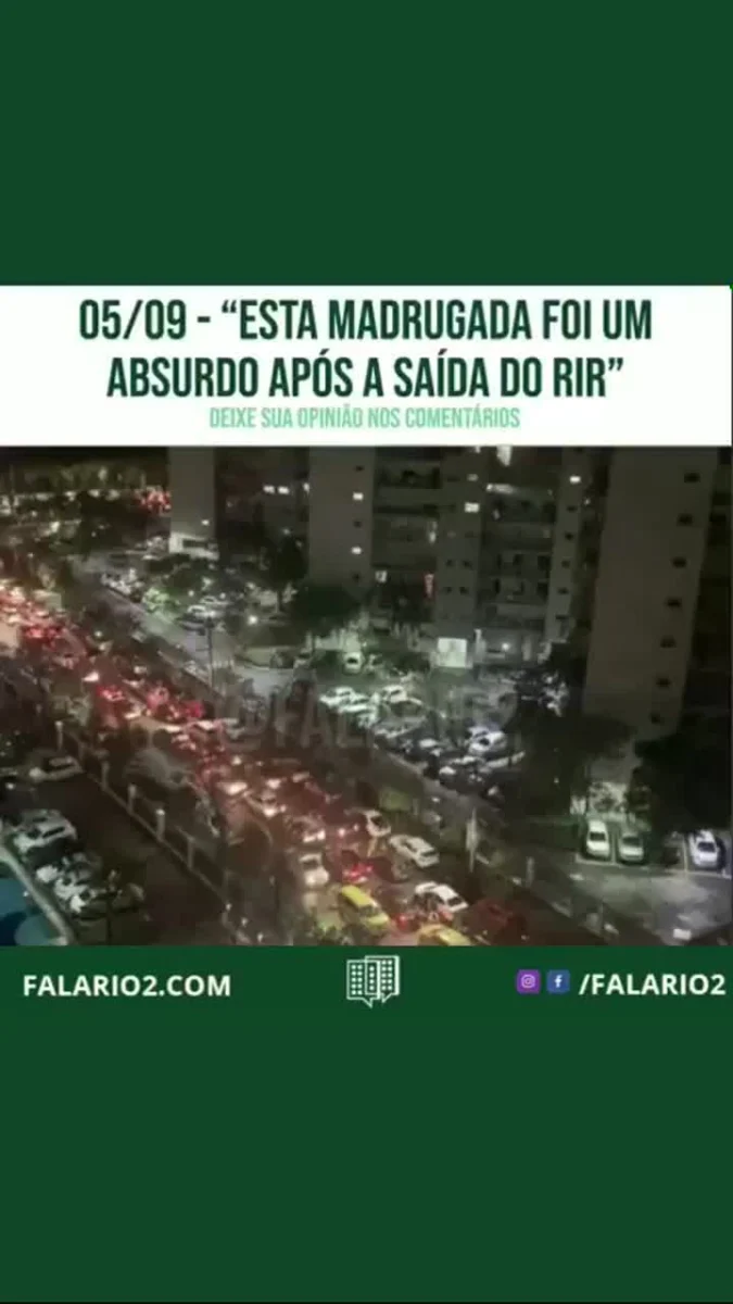 "Olha, esta madrugada foi um absurdo o que aconteceu após a saída do RiR.