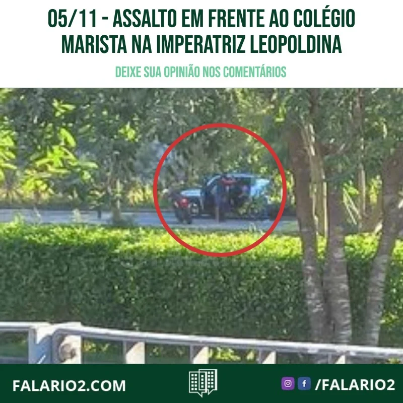 "Assalto em frente ao colégio Marista na Imperatriz Leopoldina sentido Curicica.