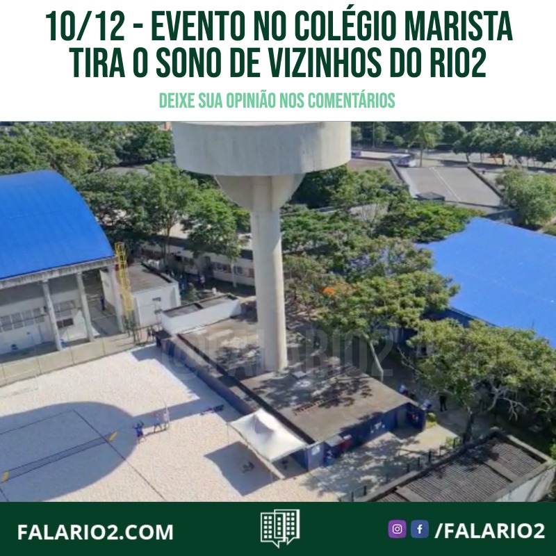 10/12 - Evento no Colégio Marista Tira o Sono de Vizinhos do Rio2