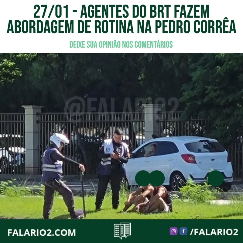 Durante uma abordagem de rotina, agentes do BRT seguro verificaram a documentação de dois homens que, após a checagem dos