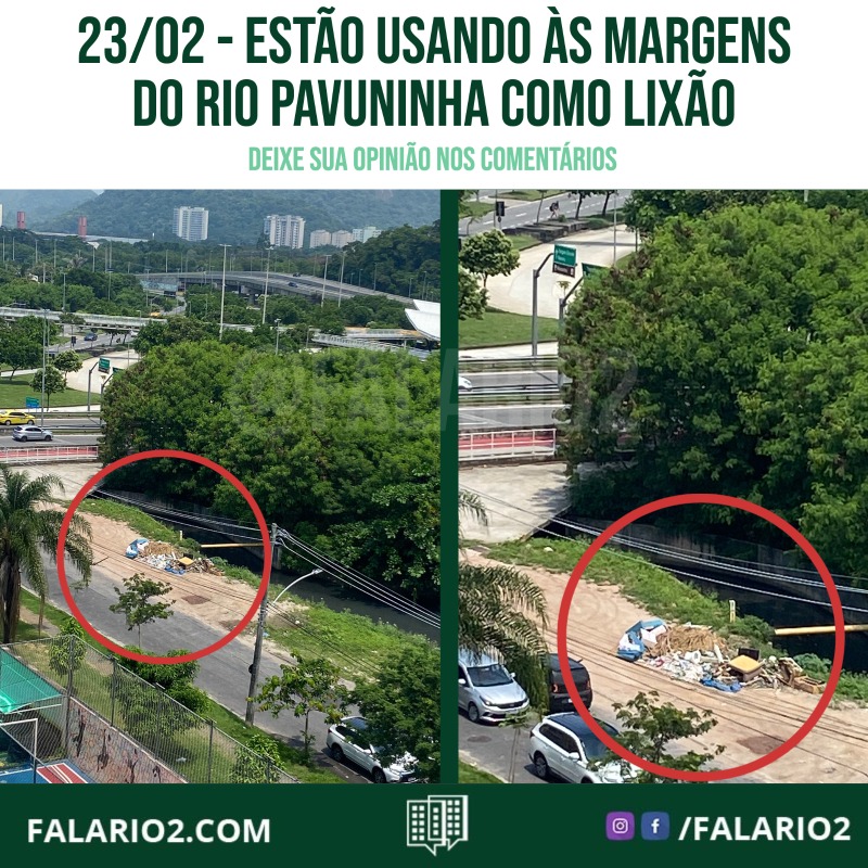 Estão Usando As margens do Rio Pavuninha como Lixão