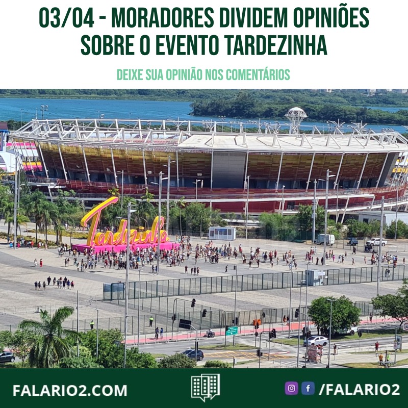 A região foi invadida pela animação e música na última Tardezinha! . As ruas foram fechadas a partir das 13h de sábado e reabertas às 01:00 da manhã do dia 02/04/2023. . Enquanto alguns moradores defendem que eventos como esse valorizam imóveis e trazem investimento para a região, outros reclamam do trânsito, barulho e buzina de madrugada. . Qual é a sua opinião sobre eventos na região? Deixe nos comentários abaixo!