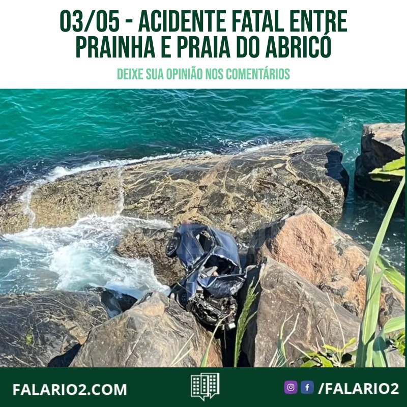 Acidente fatal entre Prainha e Praia do Abricó