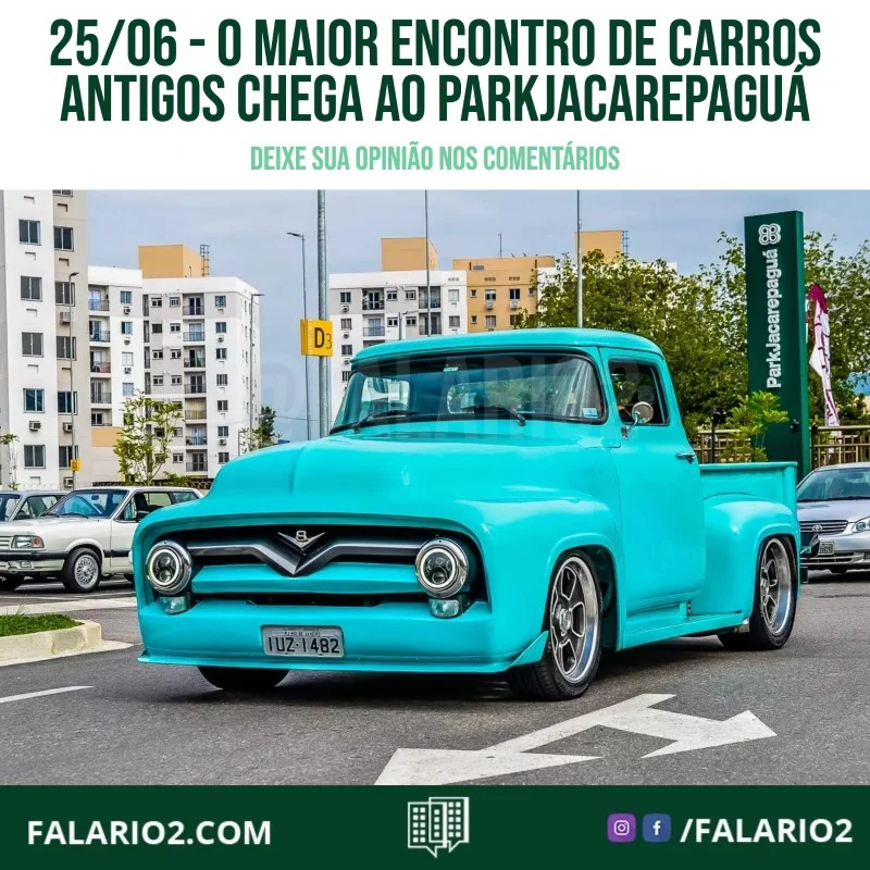 Neste domingo, o ParkJacarepaguá será palco de um dos maiores encontros de carros antigos do Rio de Janeiro, o Park Lord's