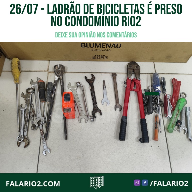 Ladrão de Bicicletas é Preso no Condomínio RIO2