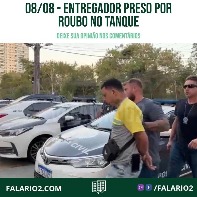 Entregador Preso por Roubo no Tanque