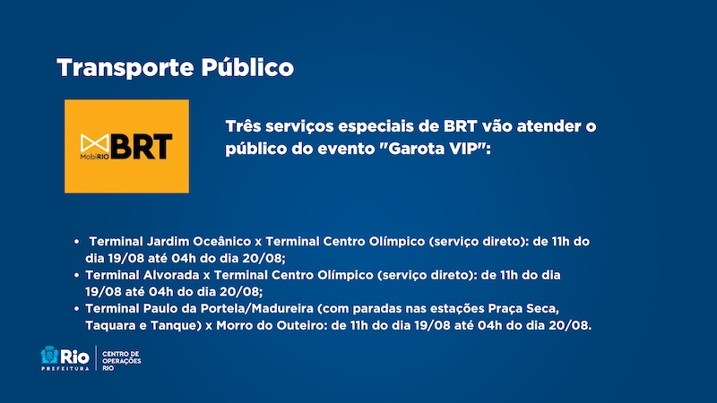 Operação Especial Garota VIP Barra Olímpica Agosto 2023