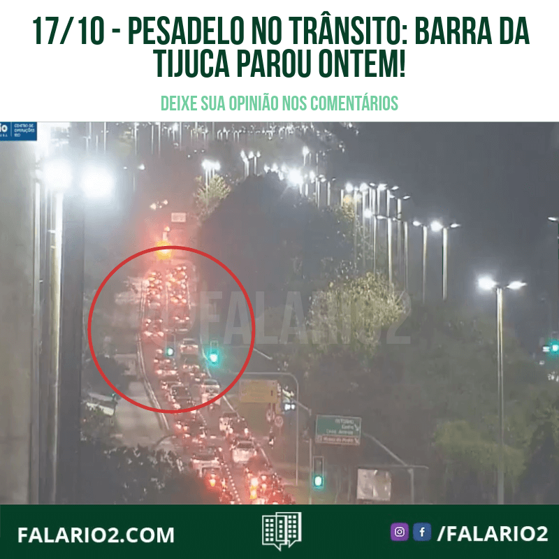 Barra da Tijuca Parou - Pesadelo no Trânsito