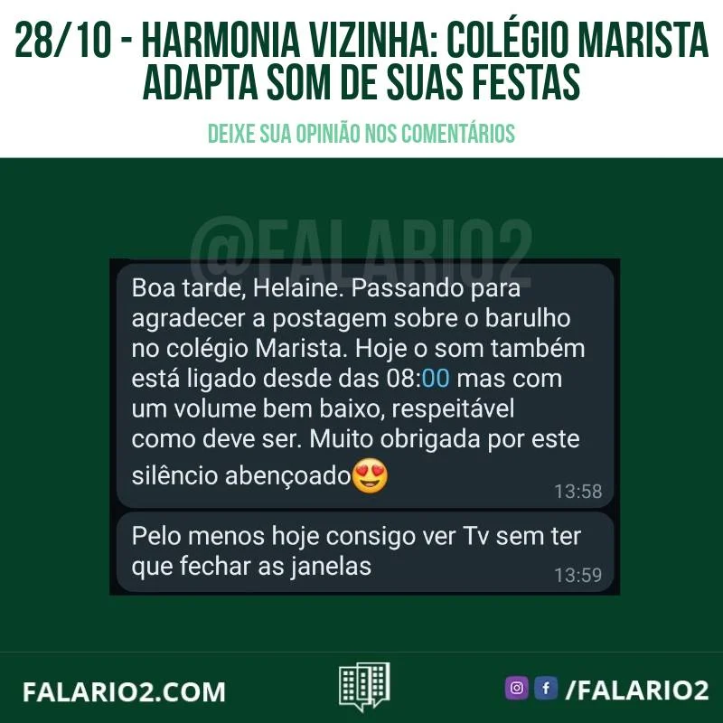 Neste sábado, o Colégio Marista demonstrou sua capacidade de adaptação às necessidades da vizinhança.