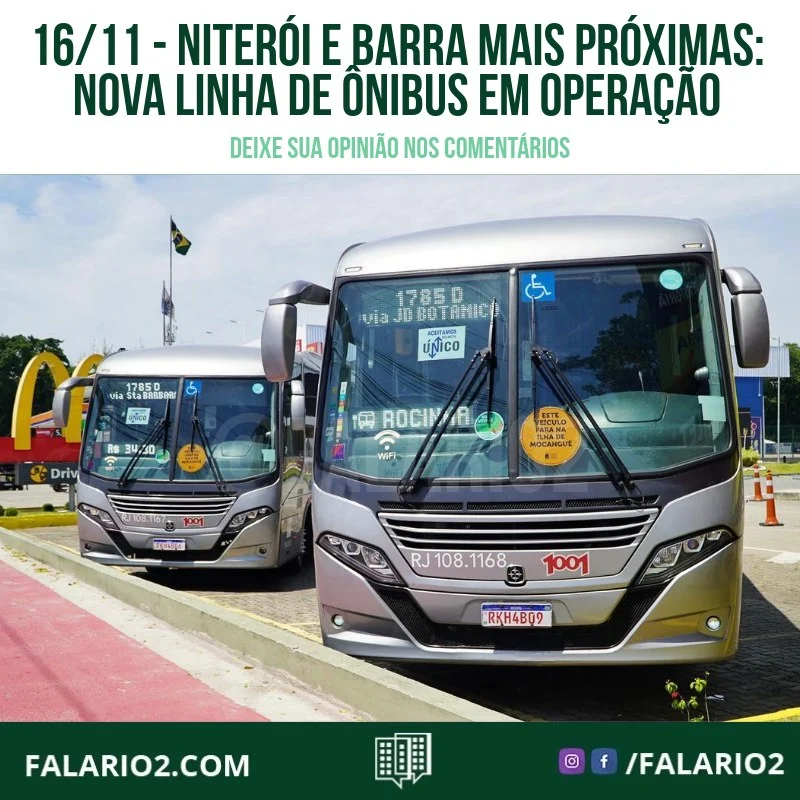 Uma novidade incrível para quem precisa se deslocar entre Niterói e a Barra da Tijuca!