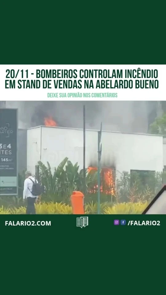 Ontem à tarde, um incêncio ocorreu na Abelardo Bueno.
