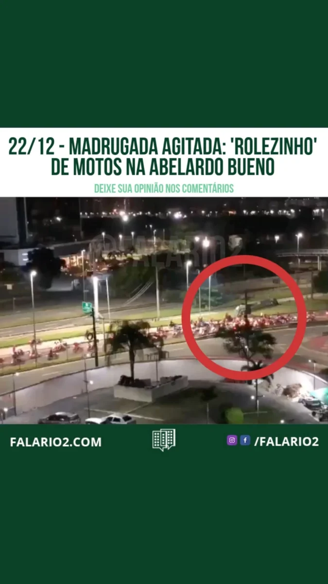 Na madrugada de hoje, a Avenida Abelardo Bueno viveu momentos agitados com um 'rolezinho' de motos.