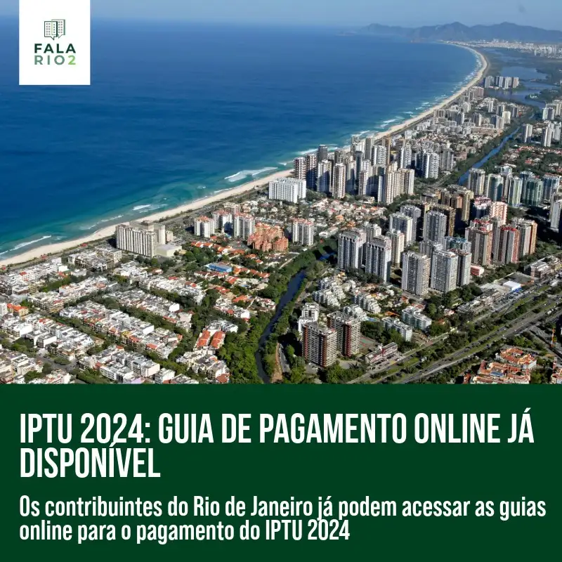 A partir desta segunda-feira, os contribuintes cariocas já podem acessar as guias online para o pagamento do IPTU 2024.