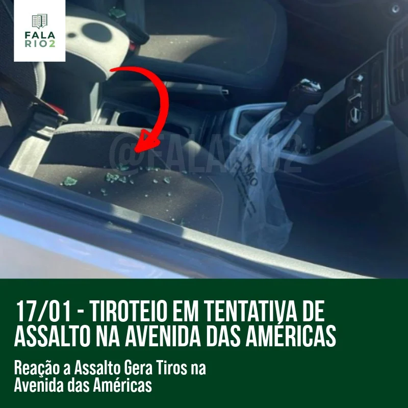 Na Avenida das Américas, na Barra da Tijuca, uma tentativa de assalto se transformou em um cenário de tensão e medo na manhã