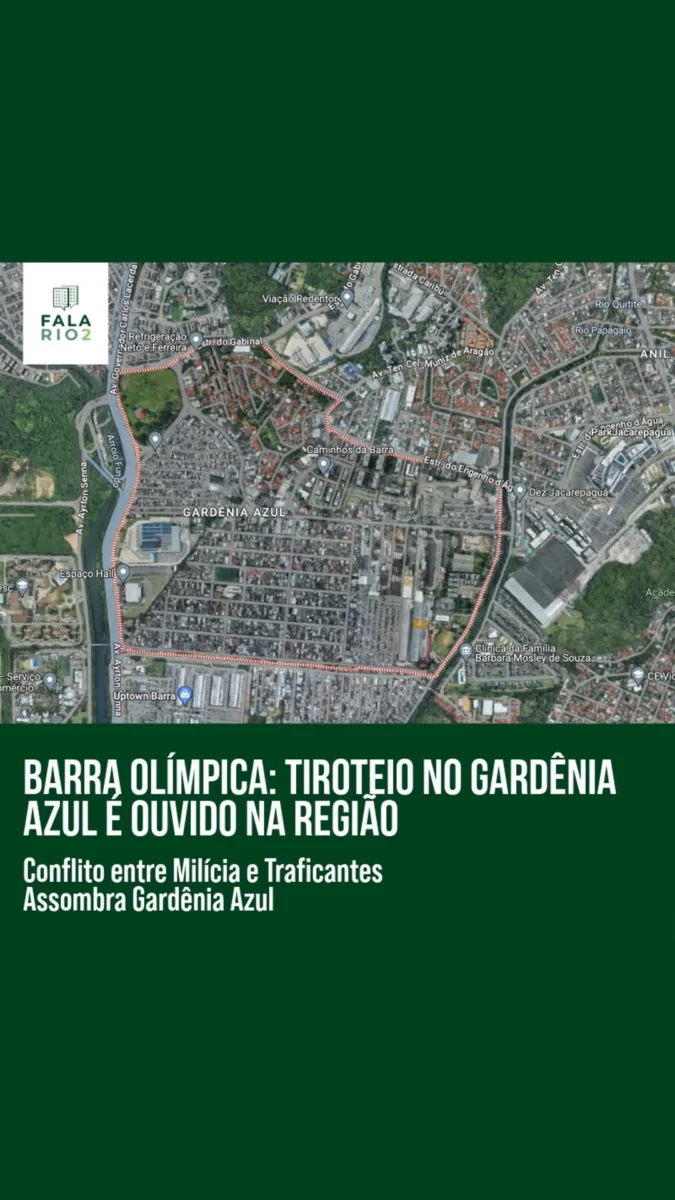 Na madrugada de 29/01, vizinhos despertaram com o som de tiros vindos da região da Gardênia Azul, sinalizando um aumento de