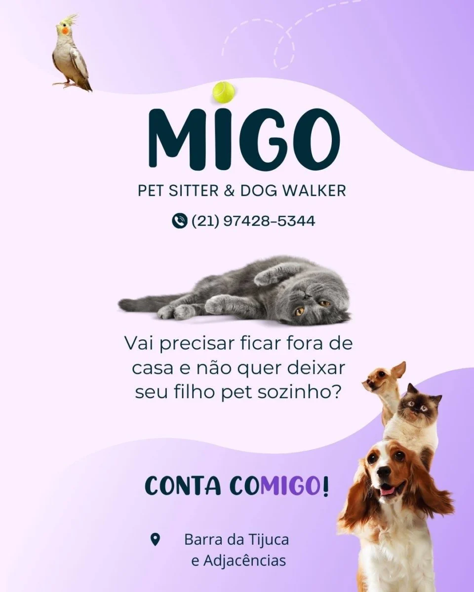 Recado da @migopetsitter para os vizinhos com pet: