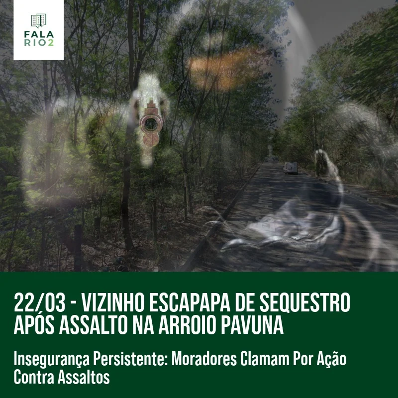 Um vizinho viveu momentos de terror na noite de sexta-feira, 22 de março, ao ser abordado por assaltantes na rua Arroio