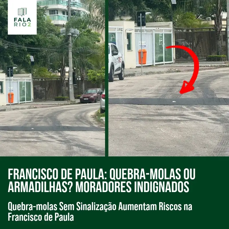 Vizinhos que transitam pela Rua Francisco de Paula estão expressando sua insatisfação com a recente instalação de