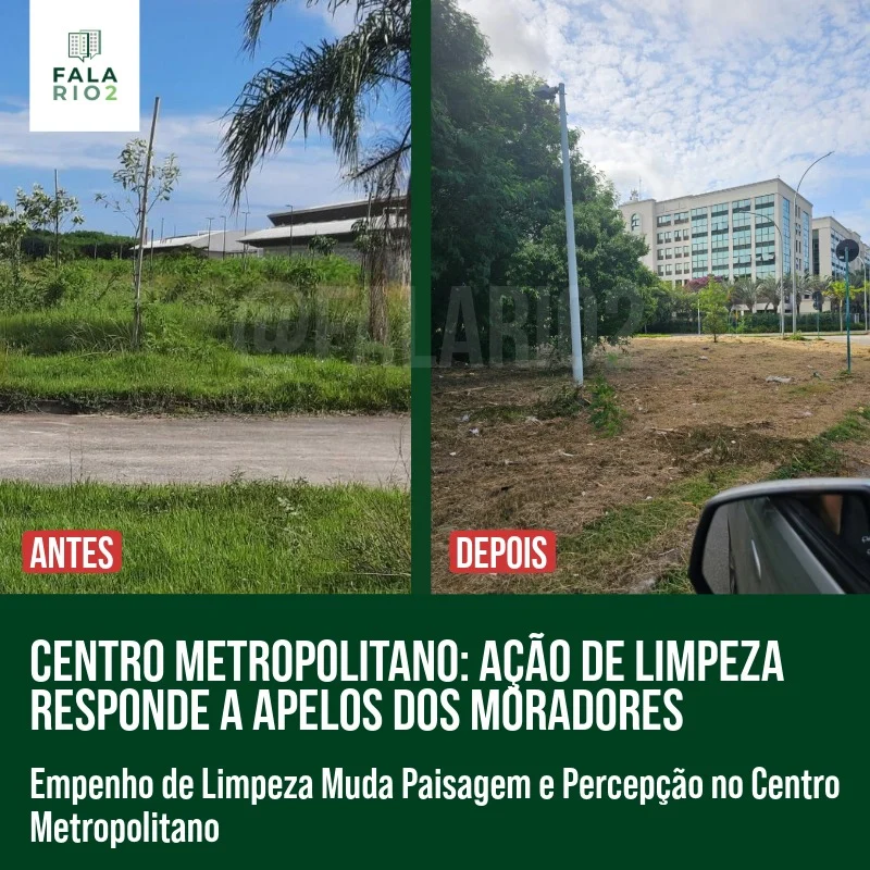Após uma denúncia veiculada em 19 de fevereiro sobre o estado de abandono no Centro Metropolitano, com calçadas e canteiros