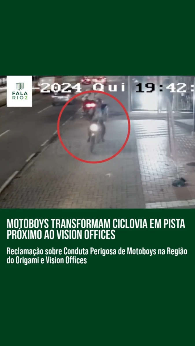 Moradores e frequentadores da área entre o Origami e o Vision Offices estão expressando preocupação com a conduta imprudente