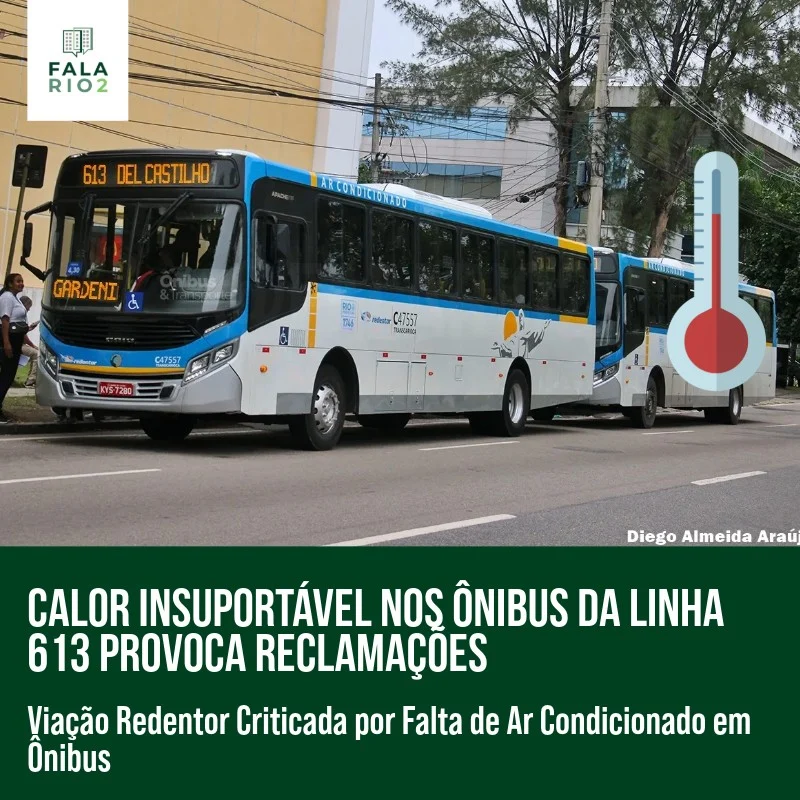 Passageiros da linha 613 estão enfrentando severas dificuldades devido à falta de ar condicionado nos ônibus da Viação