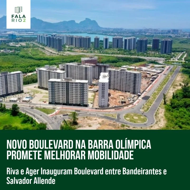 A Barra Olímpica ganhará um importante reforço na sua infraestrutura este mês com a inauguração de um novo boulevard que