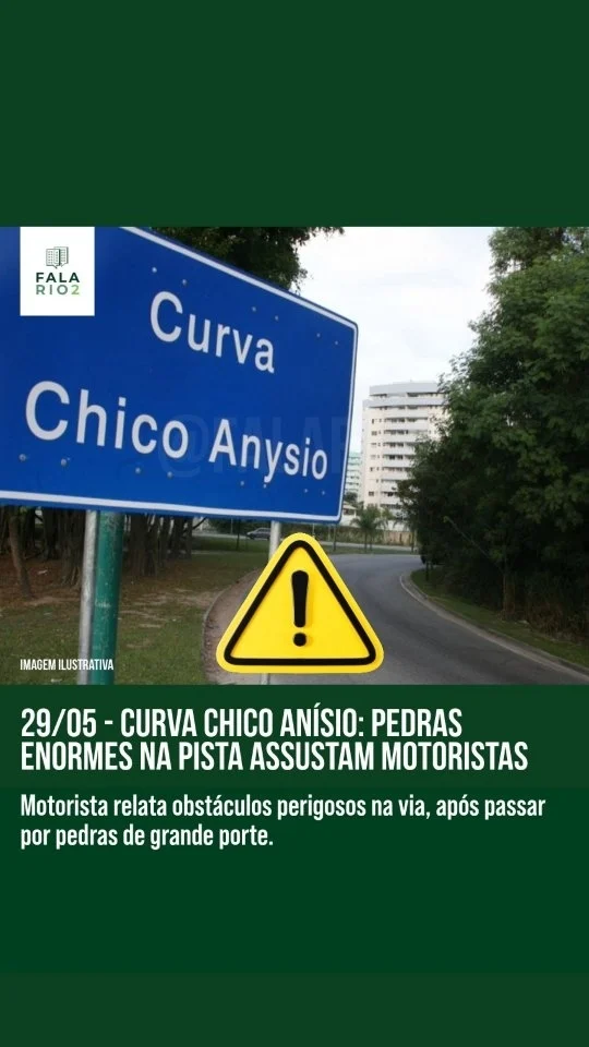 Ontem, 29 de maio, às 18:30, recebemos mais relatos de obstáculos na curva Chico Anísio.