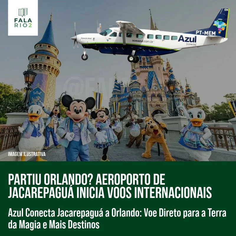 A partir de julho, moradores do Rio de Janeiro terão uma nova rota para Orlando, saindo do Aeroporto de Jacarepaguá, graças