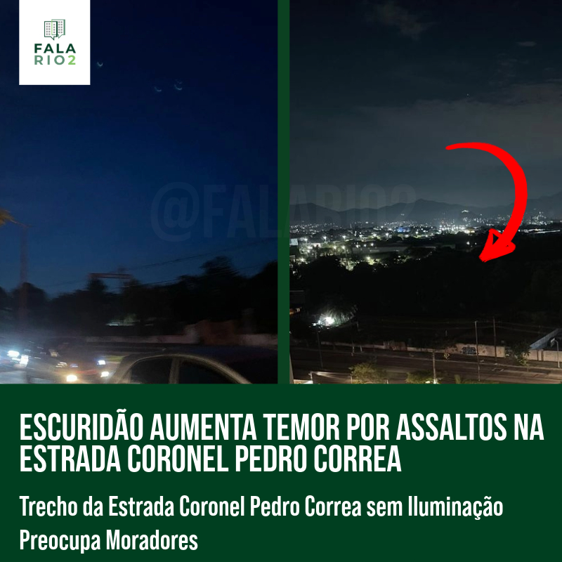 Escuridão Aumenta Temor por Assaltos na Estrada Coronel Pedro Correa