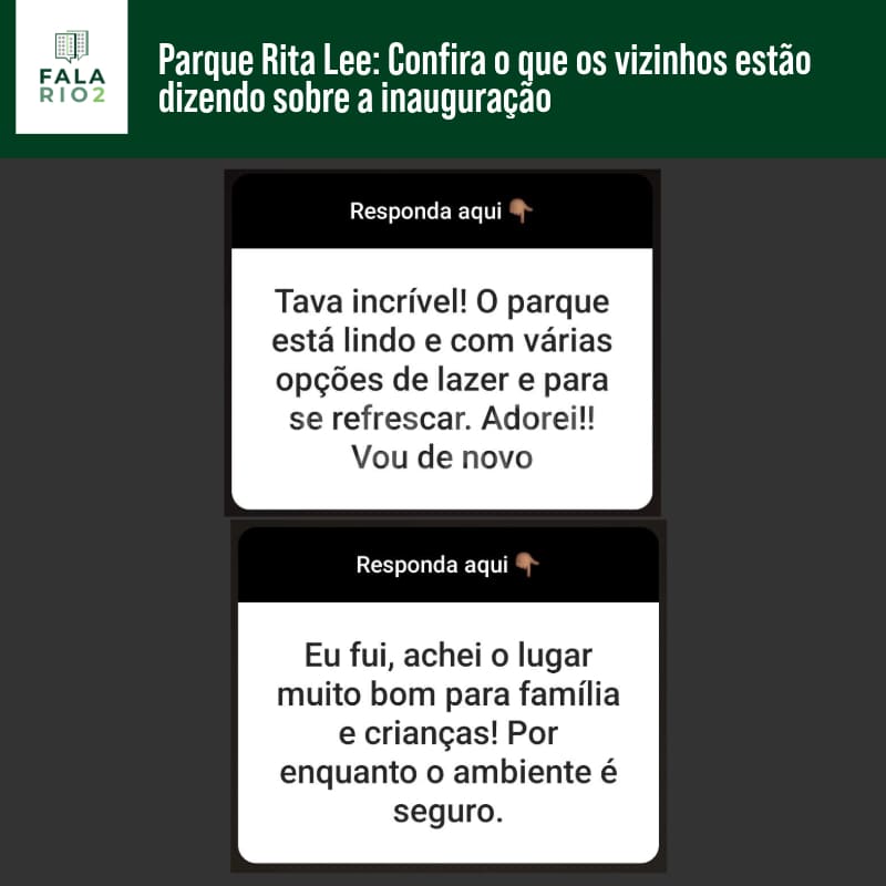 Parque Rita Lee: Confira o que os vizinhos estão dizendo sobre a inauguração